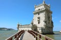 The Belem Tower Torre de Belem, Lisbon, Portugal. It is an iconic site of the city, originally built as a defence tower Royalty Free Stock Photo