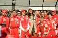 Belen Rodriguez and the ferrari team