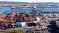 Belfast Docks Harbour Cranes City Co Antrim Northern Ireland uk