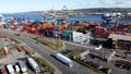 Belfast Docks Harbour Cranes City Co Antrim Northern Ireland uk