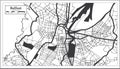 Belfast Great Britain City Map in Black and White Color in Retro Style. Outline Map