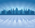 Belfast Northern Ireland city skyline vector silhouette