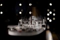 BELFAST, NORTHERN IRELAND, DECEMBER 19, 2018: Close up view of the model of Titanic in the Belfast City Hall with beautiful bokeh Royalty Free Stock Photo