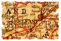 Belfast old map Royalty Free Stock Photo