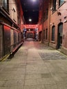 Belfast side street with illuminations