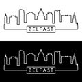 Belfast skyline. Linear style.