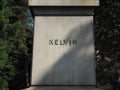 Lord Kelvin statue in the Botanic Gardens in Belfast Royalty Free Stock Photo