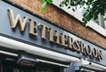 Wetherspoon pub sign