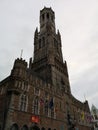 Belfort Belfry tower in Bruges, Brugge, Belgium. Royalty Free Stock Photo