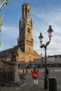 Belfort. Market square. Bruges. Belgium Royalty Free Stock Photo