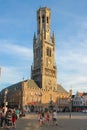 Belfort. Market square. Bruges. Belgium Royalty Free Stock Photo