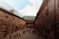 Belfort Tower Courtyard in Bruges, Belgium