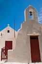 Belfry at blue sky on Milos island Royalty Free Stock Photo