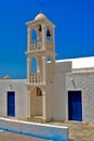 Belfry at blue sky on Milos island Royalty Free Stock Photo