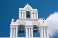 Belfry at blue sky on Santorini island Royalty Free Stock Photo