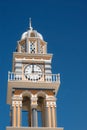 Belfry at blue sky on Santorini island Royalty Free Stock Photo