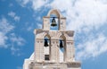 Belfry at blue sky on Sifnos island, Greece Royalty Free Stock Photo