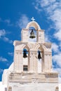 Belfry at blue sky on Sifnos island, Greece Royalty Free Stock Photo