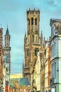 The Belfry of Bruges, a medieval bell tower in Belgium Royalty Free Stock Photo