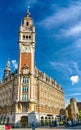 Belfry of the Chamber of Commerce. A historic building in Lille, France