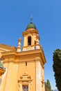 Belfry of Church of Chateau Cemetery in Nice Royalty Free Stock Photo