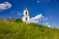 Belfry of the Church of the Nativity of the Blessed Virgin in Borovsk, the 18th century Royalty Free Stock Photo
