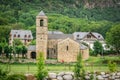 Belfry and church of Sant Feliu de Barruera, Catalonia, Spain. Romanesque style Royalty Free Stock Photo