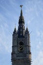 The Belfry clocktower, located at Saint Bavo`s Square in Ghent Royalty Free Stock Photo