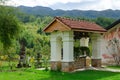 Belfry in Monastery of Moraca in mountainous area, Montenegro Royalty Free Stock Photo