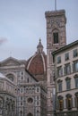 Belfry of Florence cathedral in the historic center of Tuscany city Royalty Free Stock Photo