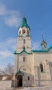 Belfry of Resurrection Cathedral in Yuzhno-Sakhalinsk Royalty Free Stock Photo