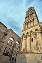 Belfry of Saint Dujma Cathedral in the city of Split Royalty Free Stock Photo
