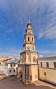 Belfry of St Peter and Paul Cathedral (1726) in Kazan, Russia Royalty Free Stock Photo