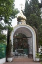 Belfry of temple of St. Nicholas in settlement Lazarevskoe, Sochi