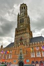 Belfry Tower - Bruges, Belgium Royalty Free Stock Photo
