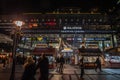 BELGARDE, SERBIA - JANUARY 2, 2023: Selective blur on the belgrade christmas market on rajiceva mall illuminated at night before