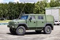 Belgian Army Iveco LMV (Light Multirole Vehicle) on guard at Beauvechain Air Base. Beauvechain, Beligum - May 20, 2015