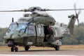 Belgian army NH90 helicopter arriving at Kleine-Brogel Air Base. Belgium - September 13, 2014