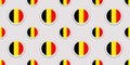 Belgian background. Belgium flag seamless pattern. Vector round icons. Geometric symbols. repeated texture for sports pages, fanci