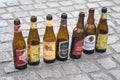 Belgian beer bottles in Bruges Royalty Free Stock Photo