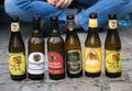 Belgian beer bottles in Bruges Royalty Free Stock Photo