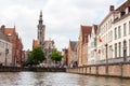 Poortersloge and Bruges Royalty Free Stock Photo