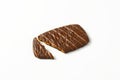 Belgian chocolate butter biscuit Royalty Free Stock Photo