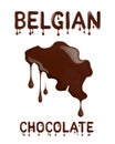 Belgian chocolate. Conceptual outline of Belgium