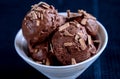 Belgian chocolate dry fruit ice cream Royalty Free Stock Photo