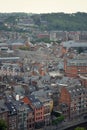 Belgian city Namur, capital of province of Namur and Wallonia, aerial