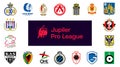 Belgian First Division A. Antwerp, Saint-Gilloise, Genk, Standard Liege, Oostende, Zulte Waregem, Westerlo, Charleroi, Anderlecht