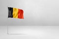 Belgian flag isolated on white concrete wall Royalty Free Stock Photo