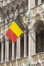 A Belgian flag waving in Brussels Royalty Free Stock Photo