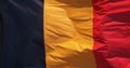 Belgian Flag Waving in the Wind against blue sky Royalty Free Stock Photo